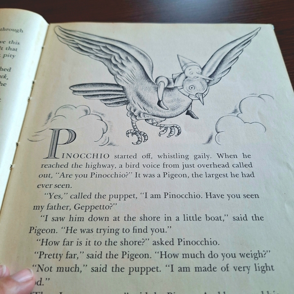 Pinocchio Illustrated Antique 1946 Book by Lois Lenski - Picture 10 of 13